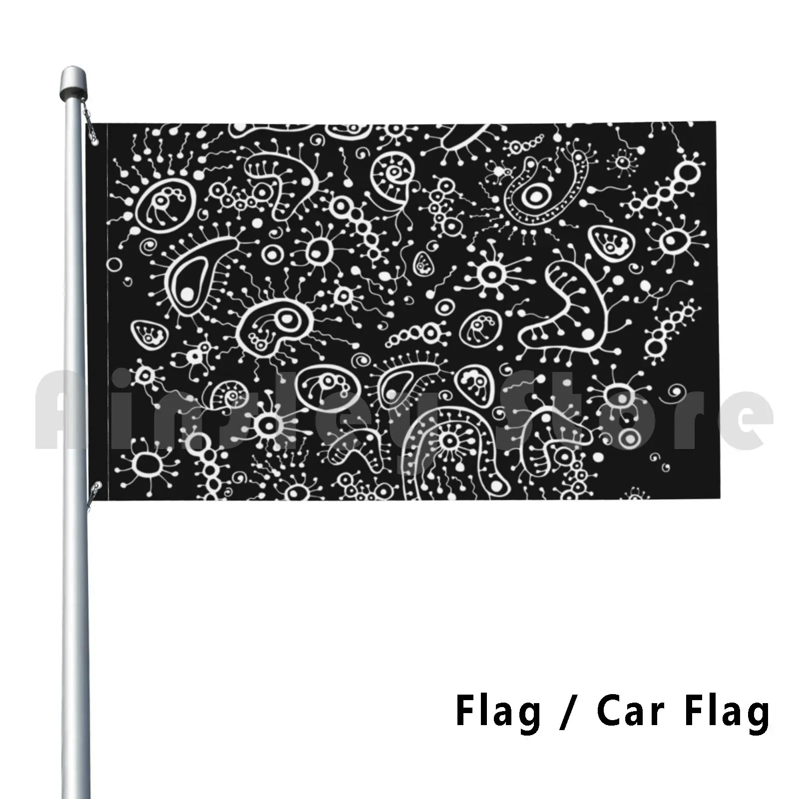 Flag Car Flag Doodl…