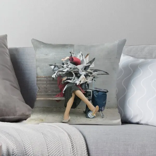 

Bloomin Seagulls Printing Throw Pillow Cover Bed Sofa Soft Wedding Square Home Fashion Cushion Pillows not include One Side