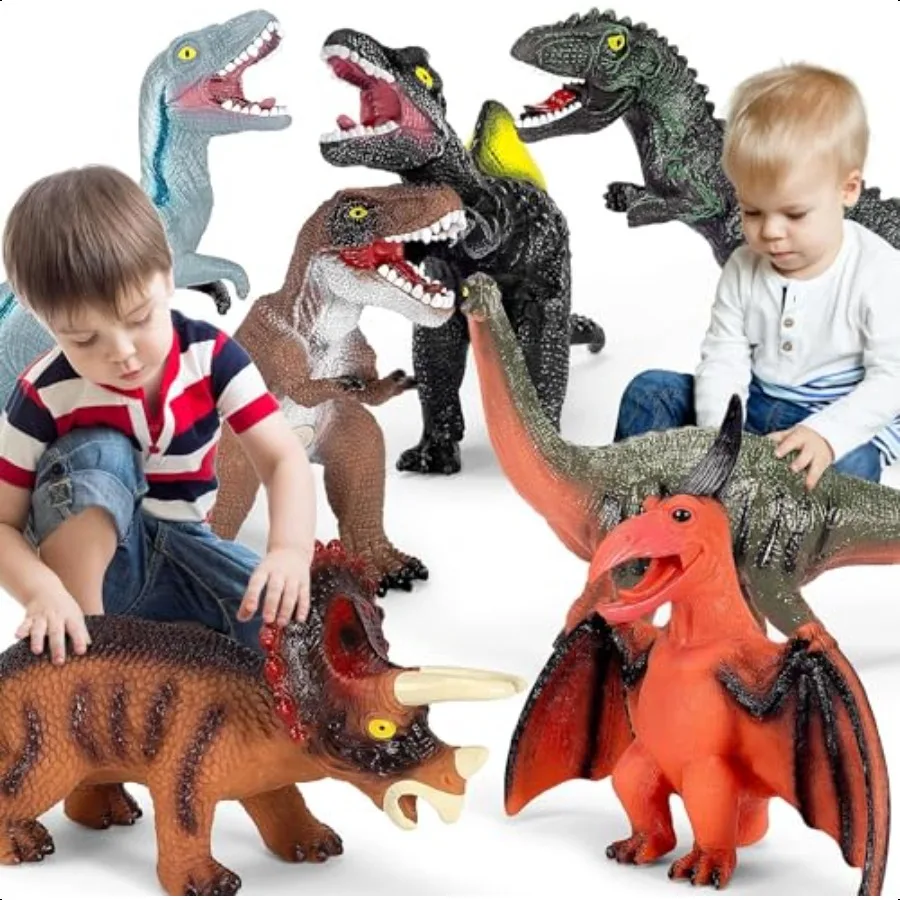 

7 Piece Jumbo Dinosaur Toys Big Dinosaur Toy for Boys Realistic Giant Dinosaur Toys for 35 Perfect Dinosaur Gifts for
