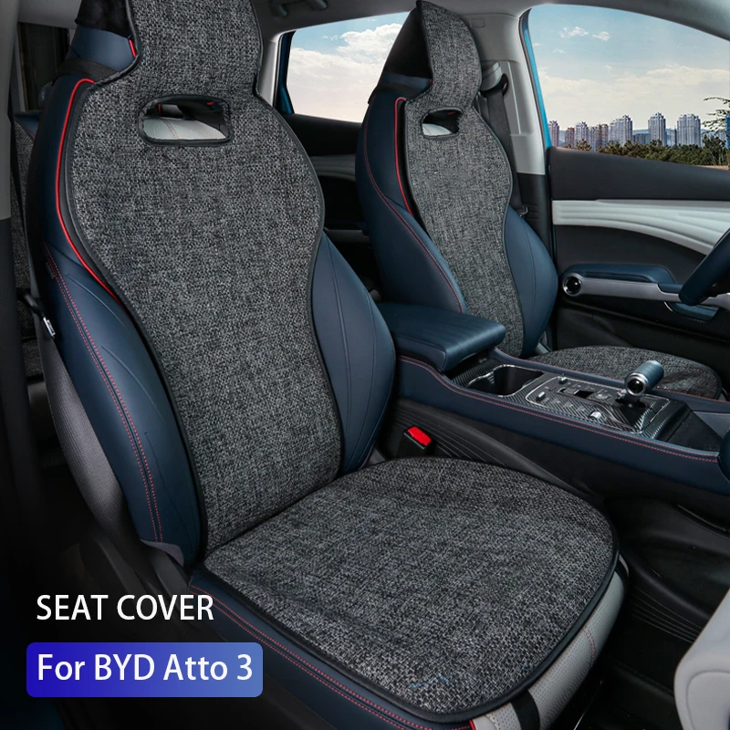 Car seat cover cushion For BYD ATTO 3 2024 2023 2022 Linen seat cover Breathable and comfortable Seat protection accessories