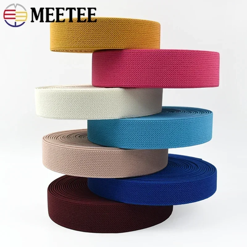 5M 10-60mm 1.5mm Thick Sewing Elastic Bands for Underwear Rubber Webbing Tapes Belt Shoes Pants Ribbons DIY Garment Accessories