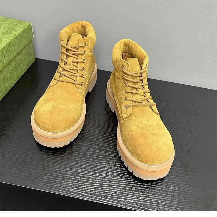 

Men's American Thick Sole Casual High Top desert Motorcycle Youth Boots Male Shoes Outdoor British Vintage Ankle Riding Boots