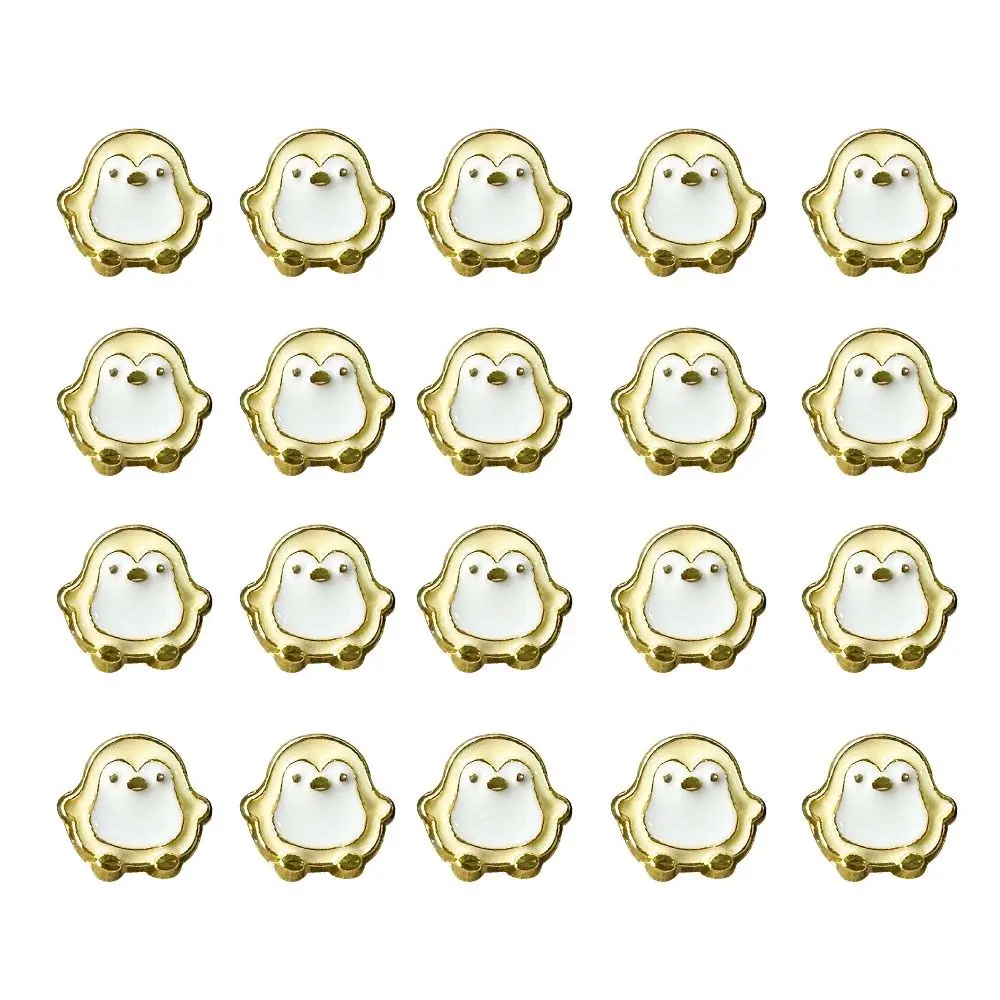 20pcs New 8mm Doll Penguin Buttons DIY Mini Coat Buckles Handmade Doll Shoes Buckles 1/6 Doll Clothes Accessories