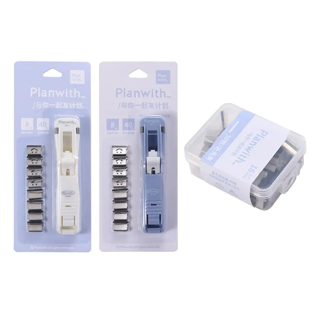 Stationery Paper Machine Tape Dispenser Metal Paper Clips Iron Clip Staples Push Clip Binder Push Clamp Stapler Push Clip