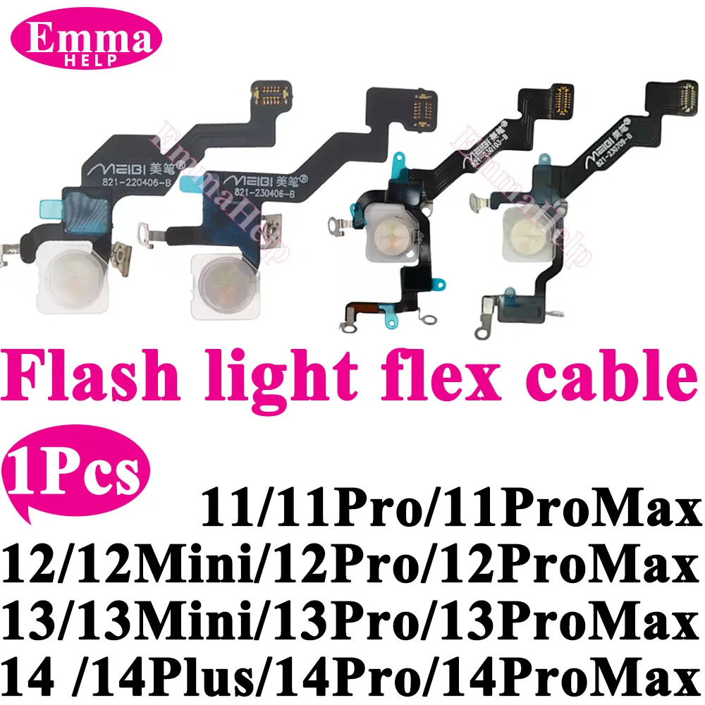 LED Flash Light Sensor Flex Cable For iPhone 12 14 Plus 13 Pro Max 11 Proximity Distance Ambient Parts