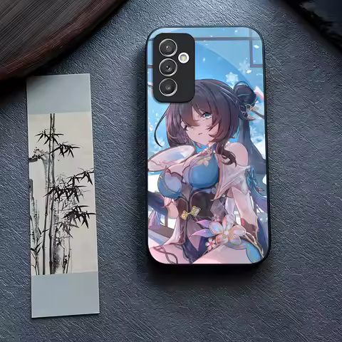 Honkai Star Rail RuanMei Phone Case Glass for Samsung Galaxy S24 S23 S21 S22 S20 Ultra Fe Plus A34 A54 A24 A52 A53 M54 Cover