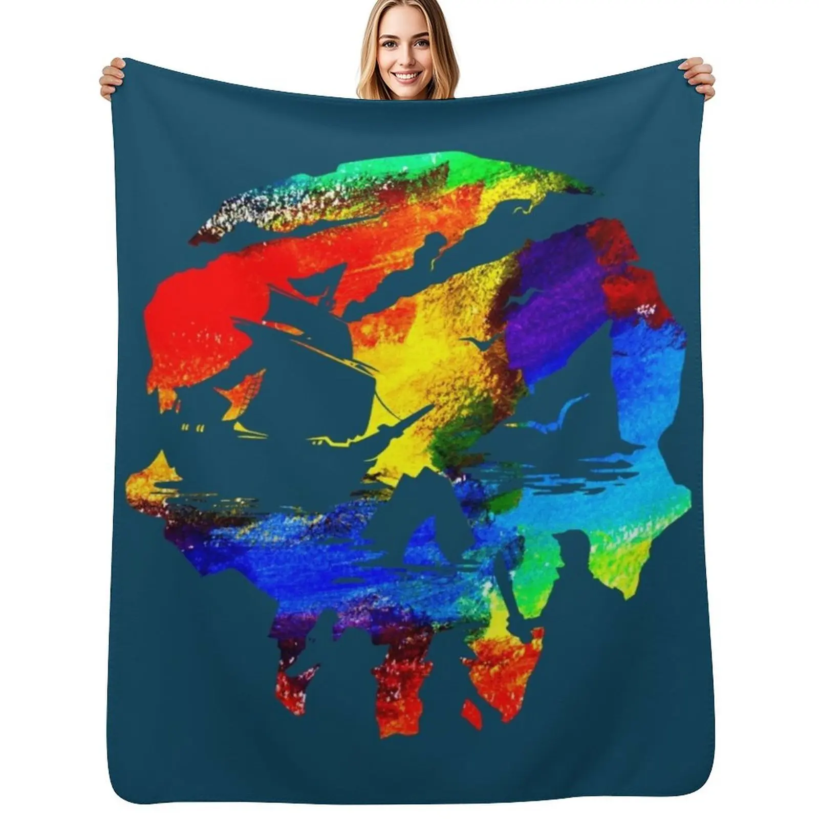 Pirate lifes Throw Blanket Decoratives Cute Hairys cosplay anime for babies Hairy Blankets