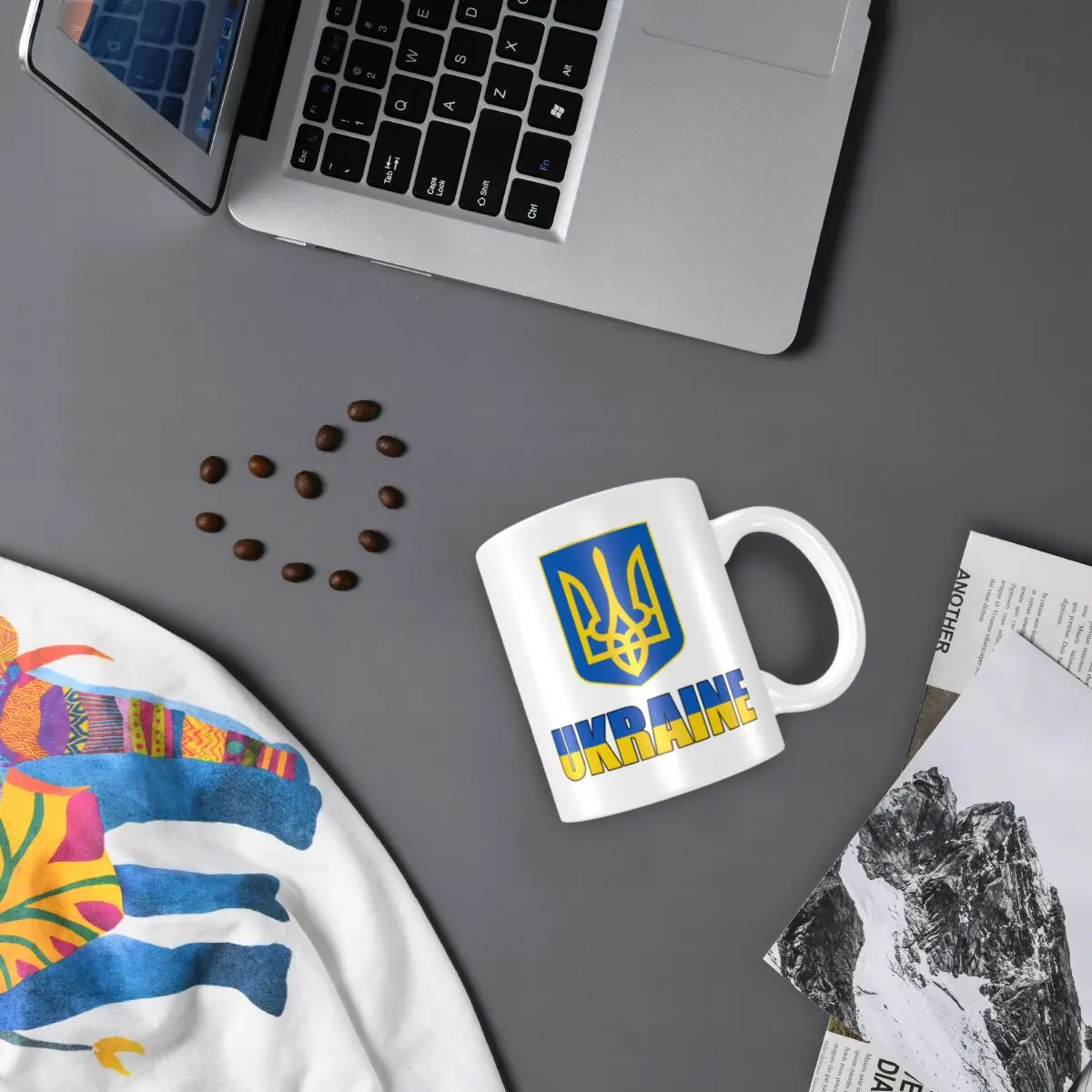 Mark Cup Mug Ukraine Letter Flag Emblem Coffee Mugs Tea Milk Water Cup Travel Mugs For Office Home