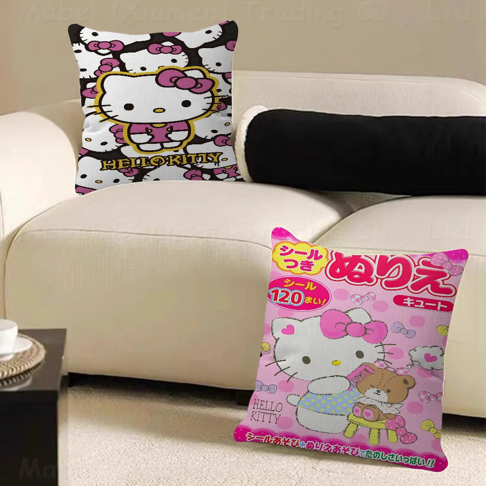 H-Hello-K-KittySPillow Gift Home Office Decoration Bedroom Sofa Car Cushion Cover Case 45x45