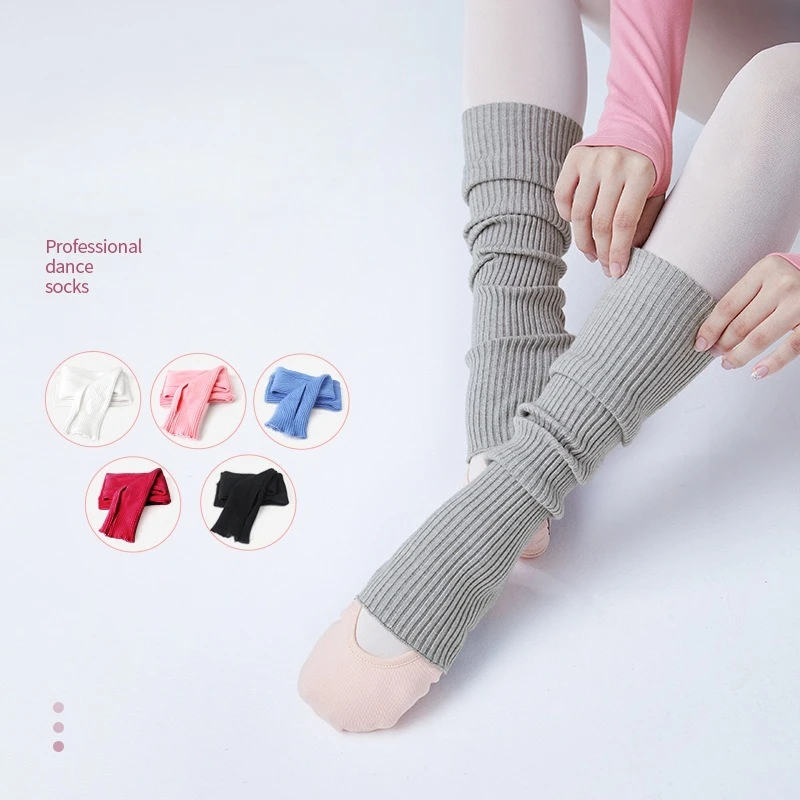 

Ballet Leg Warmers One Size Fit All, Knitted Footless Socks for Dance Practice, Professional Ballet Pilates Yoga Short Stocking