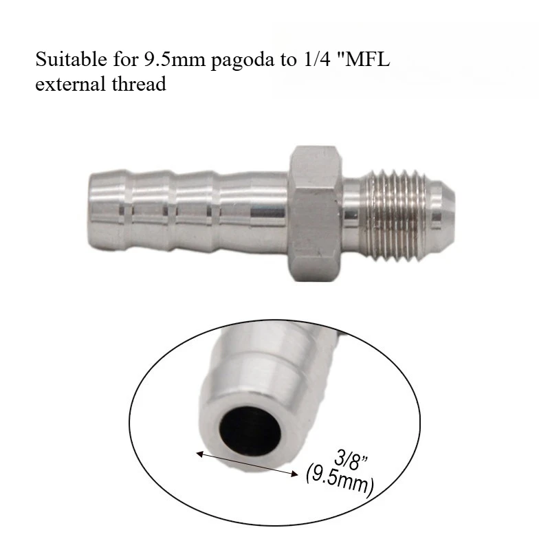 

Applicable To Stainless Steel 6mm Pagoda Head Barbed To 1/4 "MFL External Thread, Gas-liquid Pipe Adapter Accessories