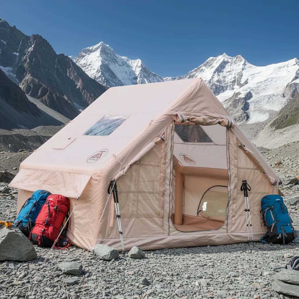 6.3 ㎡   Carpa Inflable Oxford 420D Impermeable con Protección UV, Fácil de Instalar, para Glamping y Camping, para 2-3 Personas