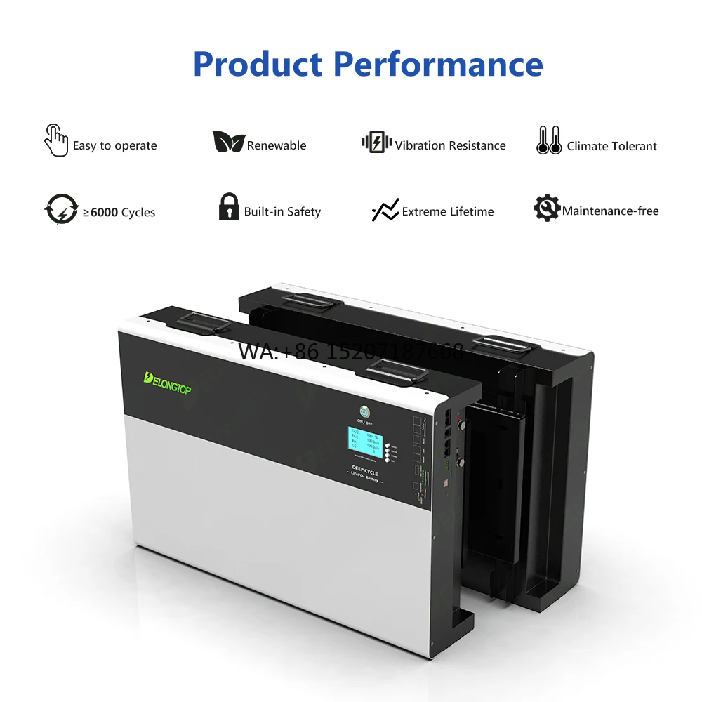 Литий-ионный аккумулятор для солнечной панели, накопитель питания 10 кВтч, 48 В, 200 Ач, от сети Lifepo4, домашнее питание, настенная солнечная фотоэлектрическая батарея