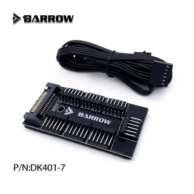 Barrow ARGB Hub / Splitter 1 To 7 Convertor Expand Ports / Header Extend / for Motherboard Fan Interface/ LED Strip / DK401-7