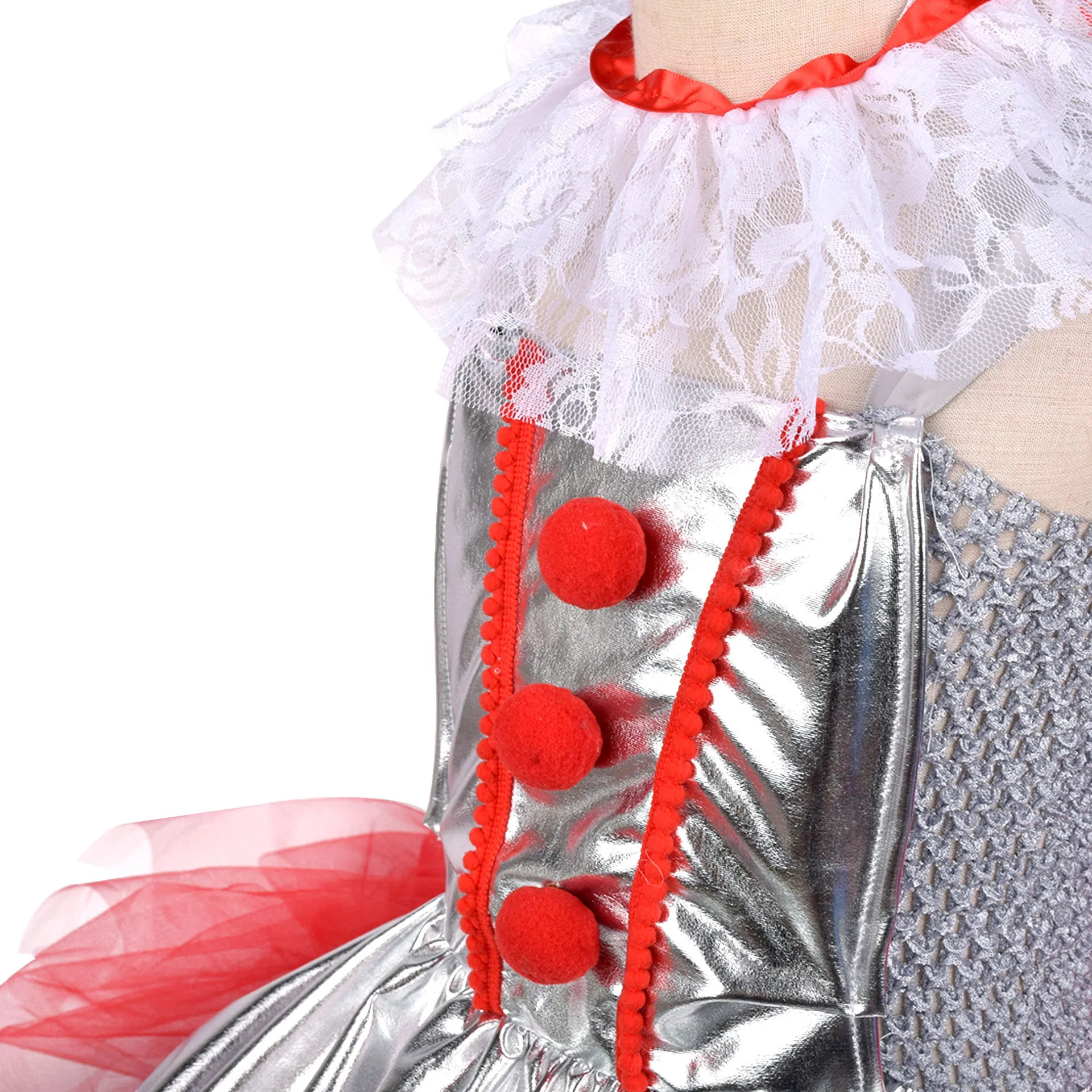 performance Animal Role Play clown Cosplay red bubble skirt Costume Outfit Funny Kid Halloween