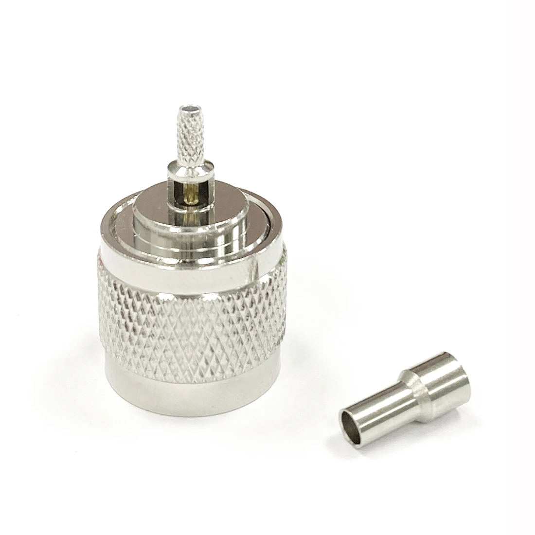 1Pc N Mannelijke Stekker Rf Coax Connector Crimp Rg316 Rg174 Lmr100 Kabel Recht Vernikkeld 50 Ohm Nieuwe Groothandel