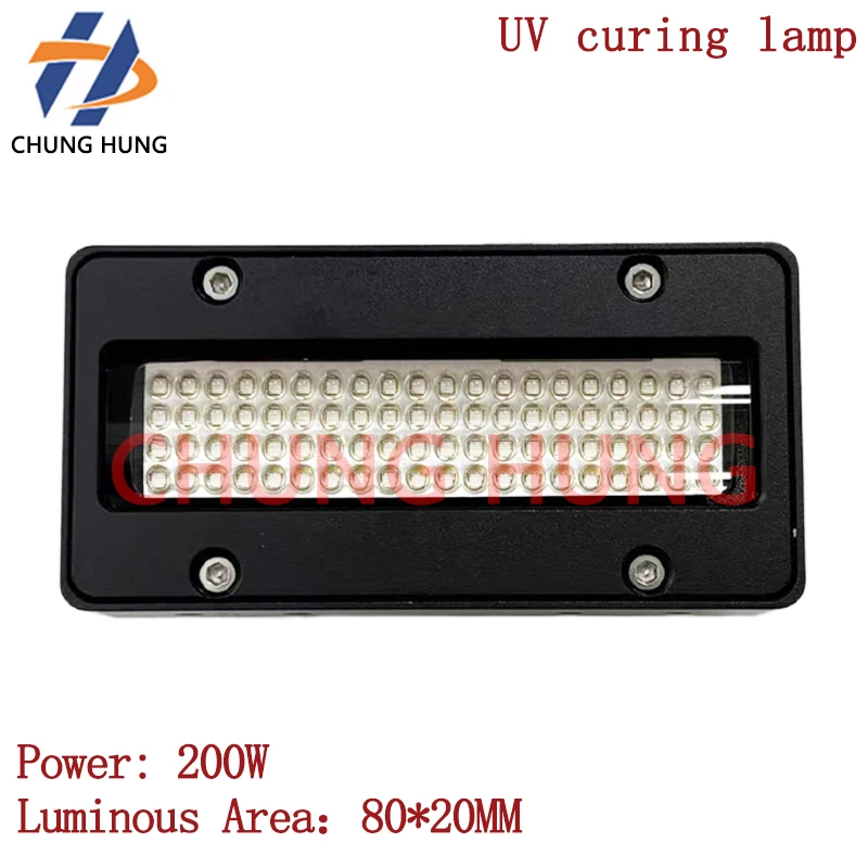 

80 * 20mm suitable for Epson i3200UV printer TX800/XP600 dual nozzle UV LED curing lamp UV flatbed printer 395nm ink curing lamp