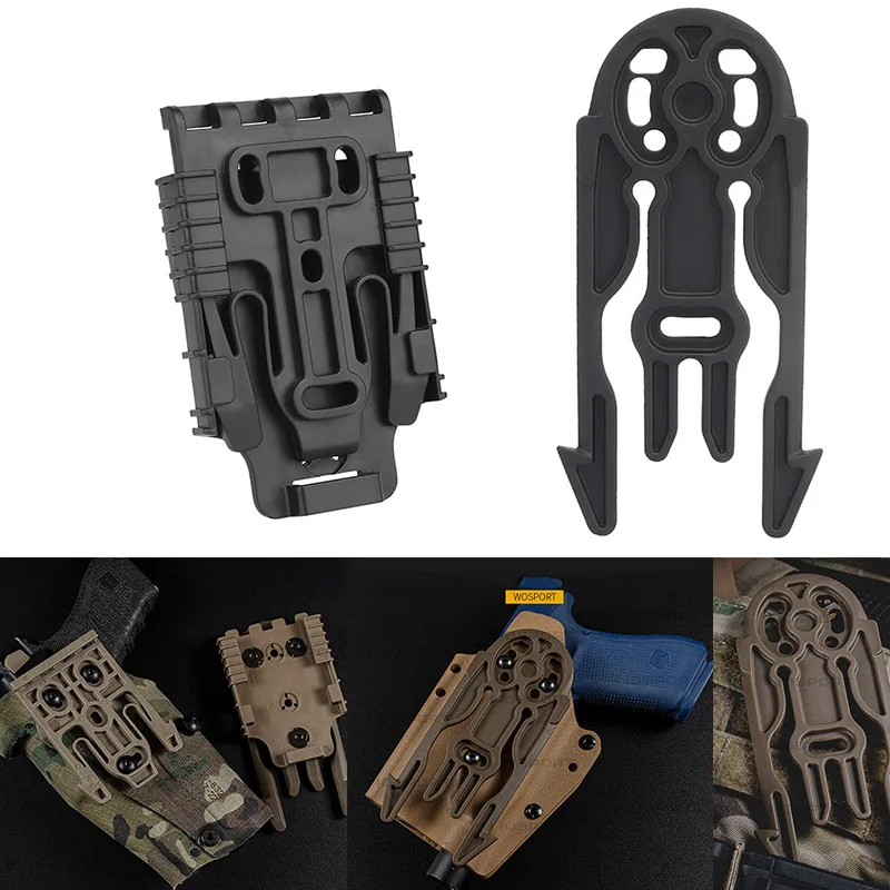 Tactical Molle Quick Release Plate Gun Holster Platform Adapter Quick Locking System Kit with QLS 19 22 Hunting Accessories