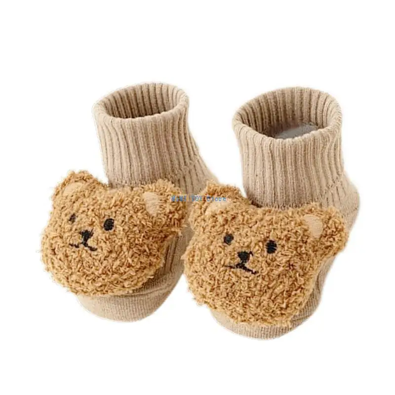 

24BE 1 Pair Infant Warm Baby Boys Girls Cartoon Bear Winter Shoes Breathable