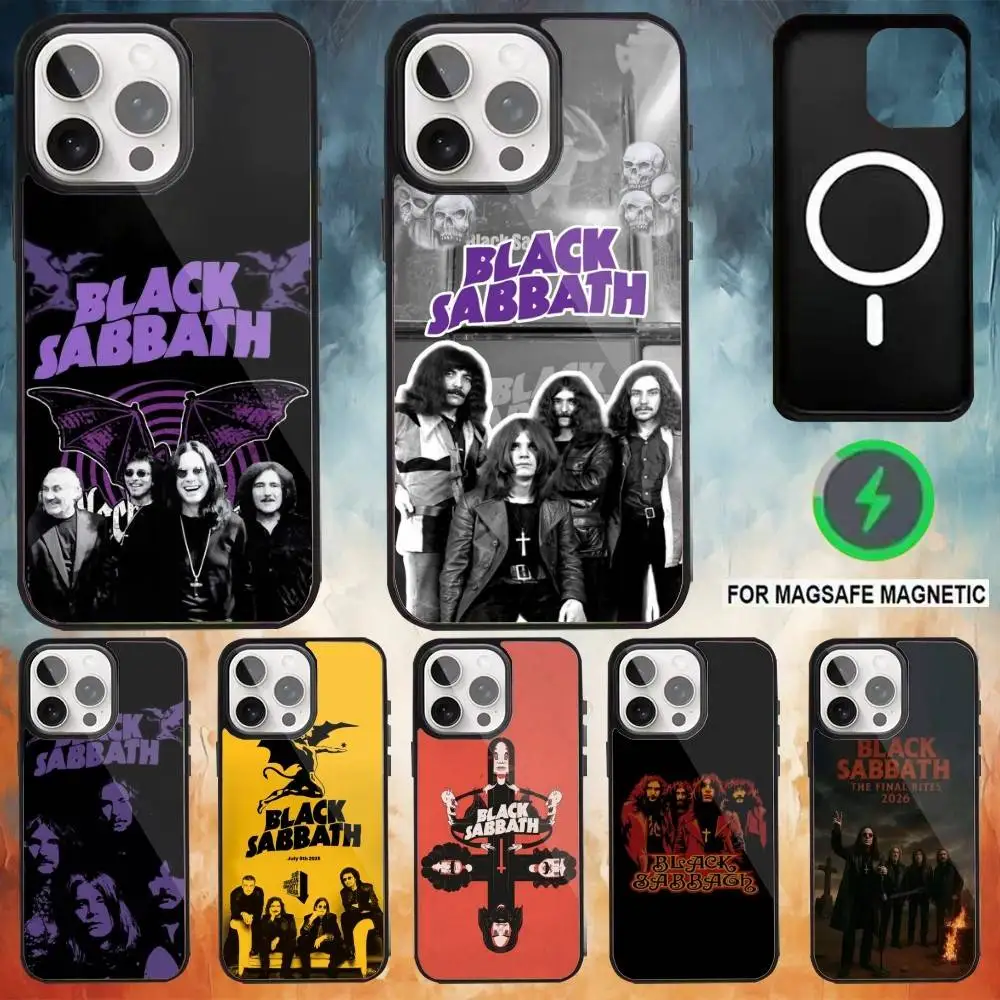 

BLACK S-SABBATH band Phone Case For iPhone 17,16,15,14,13,12,11,Plus,Pro,Max for Magsafe Magnetic Wireless Charging