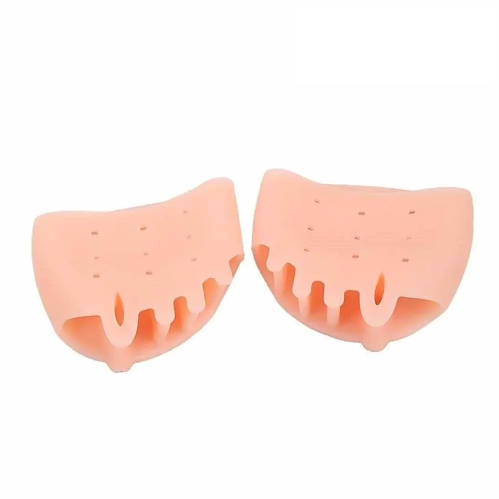 2pcs Silicone Forefoot Gel Pads Toe Separator Cushion Pad Pain Relief Shoes Insoles Finger Toe Valgus Corrector Pads Foot Care