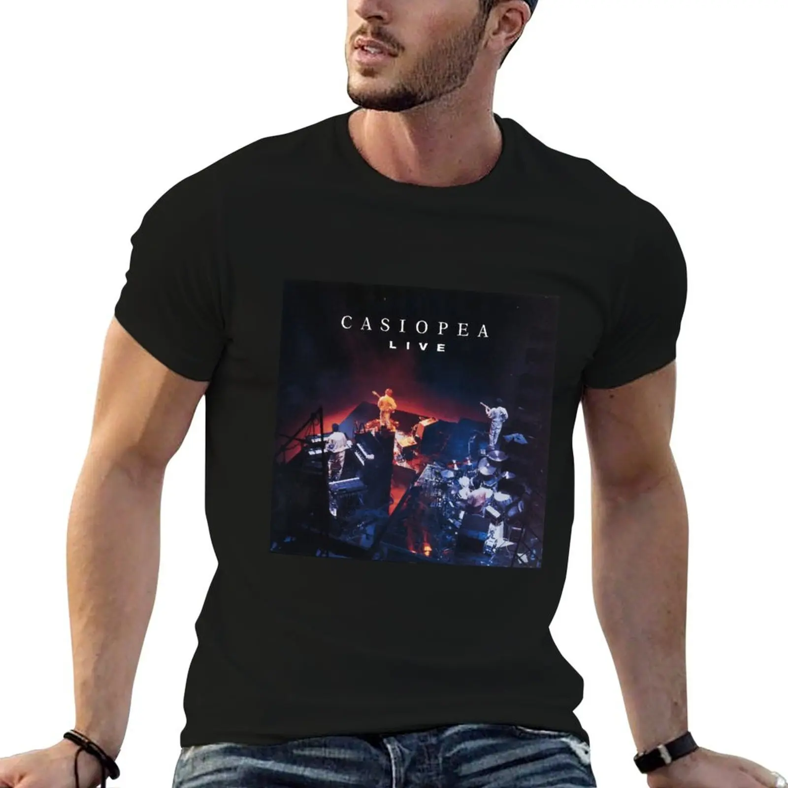 casiopea live 1985 album cover T-Shirt Minimalist Plain Crew Neck T-Shirt