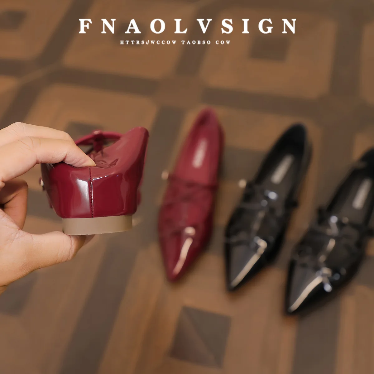 

Women Pointed Toe Metal Buckle Bow T Strap Mary Jane Flats Elegant Banquet Dress Sexy Design Comfortable Women Single Shoes