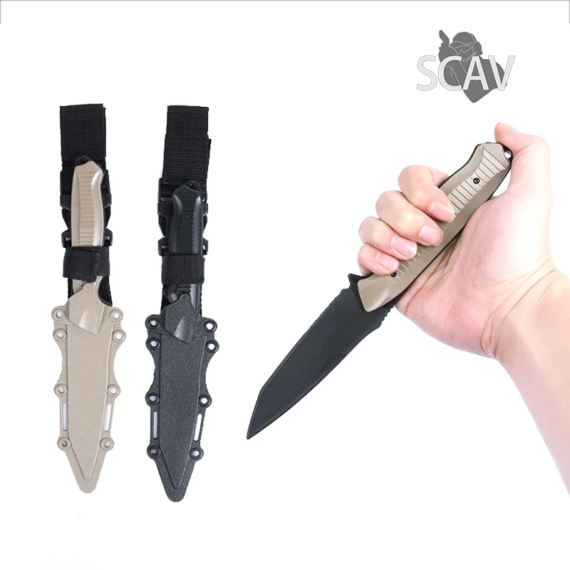 Birthday Gift CS Cosplay Prop Tactical Enthusiasts Combat Knife Modeling Rubber Training Sheath Knife Model Toy Sword