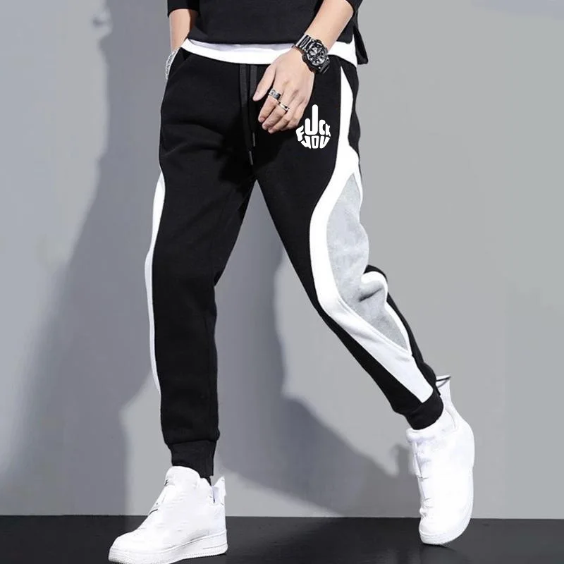 Spring Autumn Winter Men Patchwork Fitness Sweatpants Casual Pants Soft Sports Pants Jogging Pants for Men