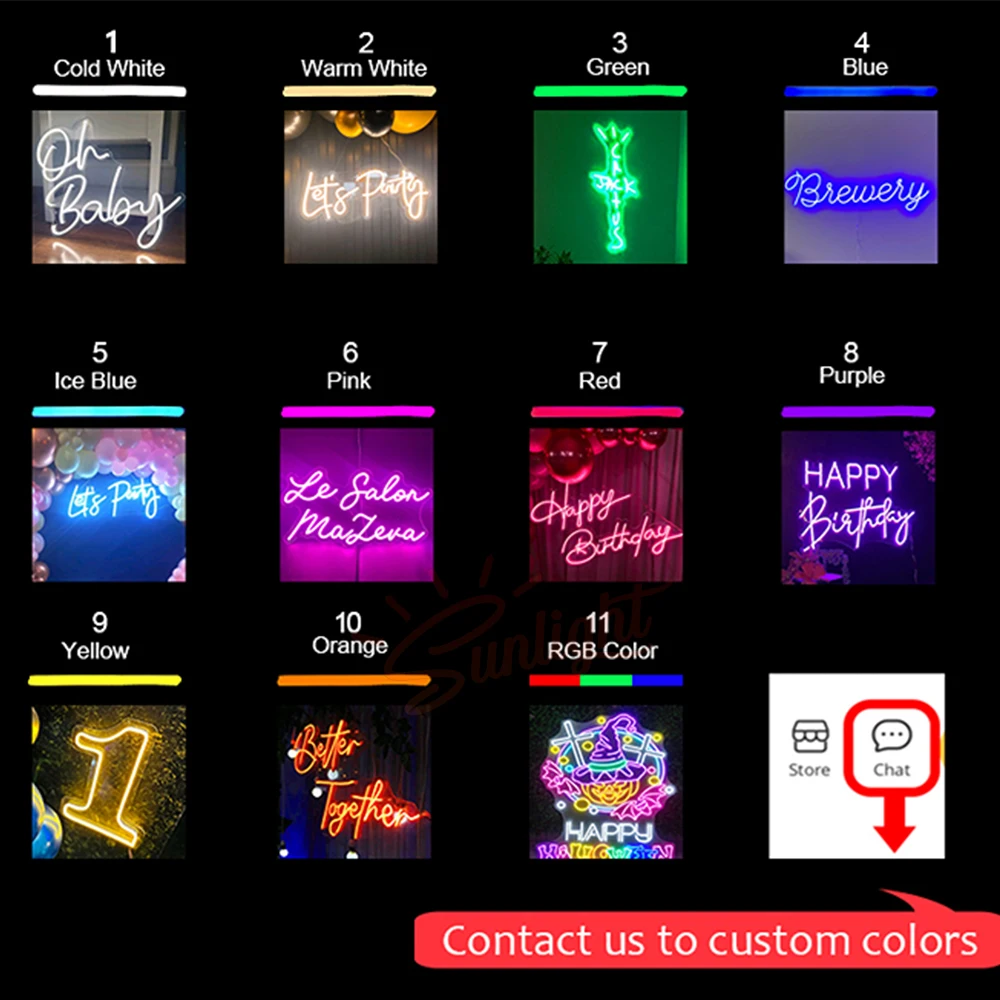 Imagem -06 - Luzes de Sinal de Neon Acrílico Personalizado Números Altos Aniversário com Interruptor e Base Festa de Casamento Decoração de Parede de Negócios 50cm