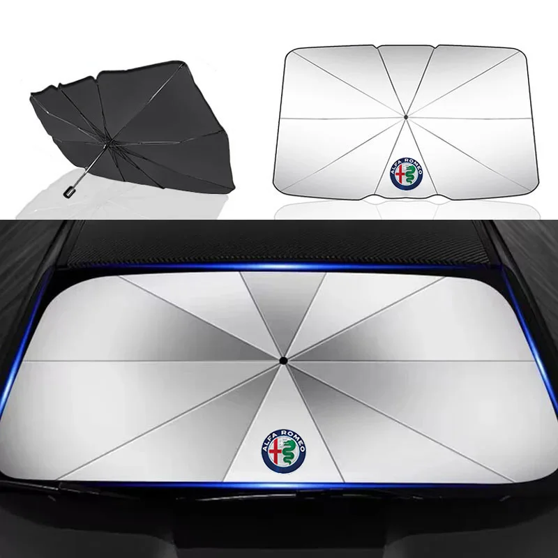 

Car Windshield Sun Shade Cover Auto Accessories Anti UV Sun Parasol For Alfa Romeo 159 Giulietta 147 Mito Giulia 156 Stelvio