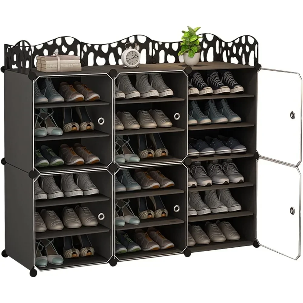 

#For Cabinet with Doors, Portable Shoes Rack Organizer, Expandable Standing Rack, Storage 36-72 Pairs Shoes, Boots,&