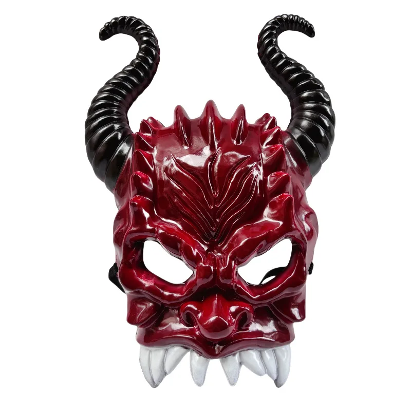 

Halloween Half Face Mask Foreign Trade Carnival Party Makeup Clothing Props PU Foam Devil Sheep Horn Mask