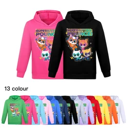 Kids Super Kitties Cosplay Costume 2023 Superkitties Baby Girls Sweatshirts Fashion Boys Pullover Hoodies Children Clothes