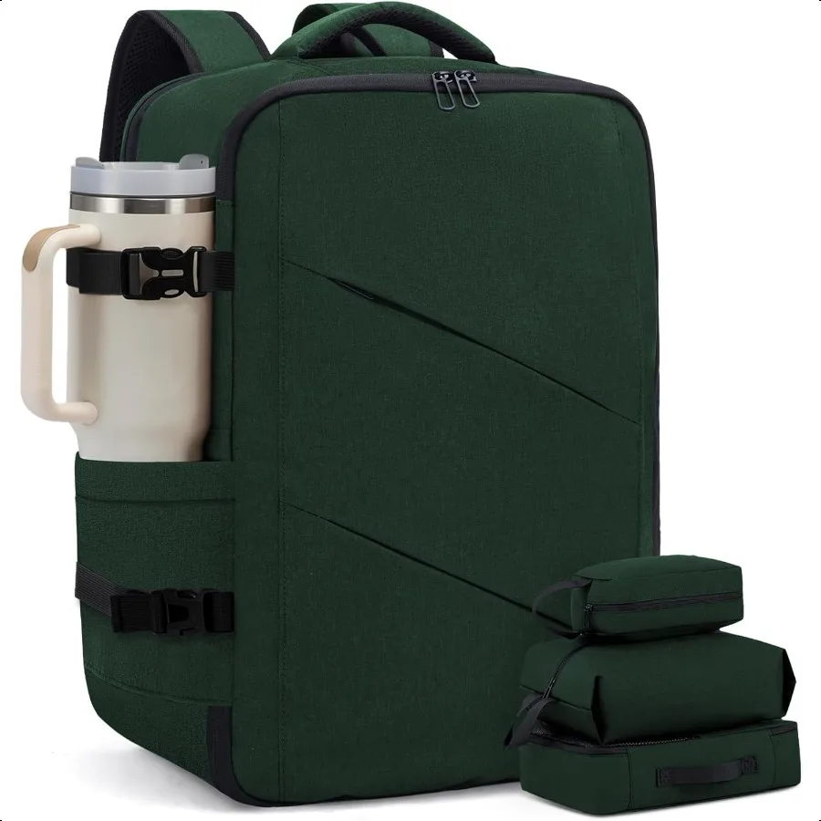 

Travel Carry on Backpack Large 40L Personal Item Travel Bag for Men Women Flight Appd with 3 Packing Cubes Suitcase Water Resis