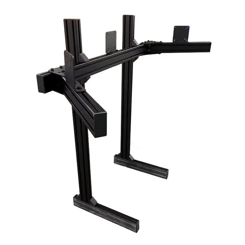 Aluminum Profile 4080  Multiple Monitor Mounts Triple Screen Hanger Arm Floor Bracket Monitor Stand For Sim Racing Cockpit