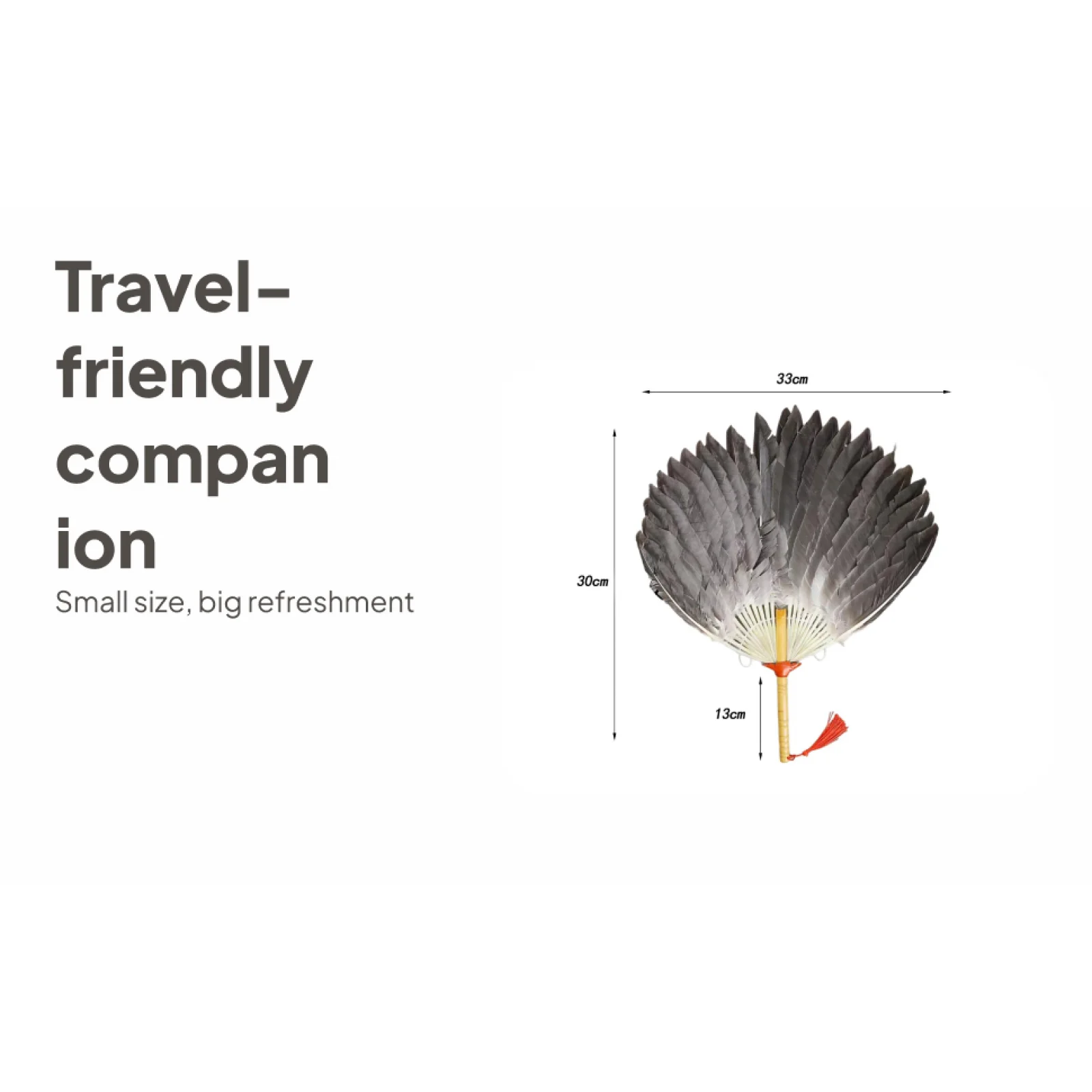 Versatile Chinese Feather Fan Traditional Handheld Fan for Summer Cooling and Dance Performances Decor