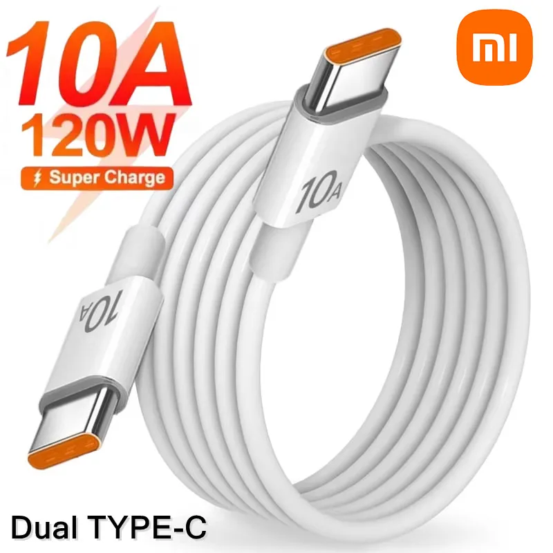 Xiaomi Mijia 120W Charging Cable Pd Dual 10A Quick Usb C To Type C Fast Charger High-speed Data Universal Transfer Wire Cord