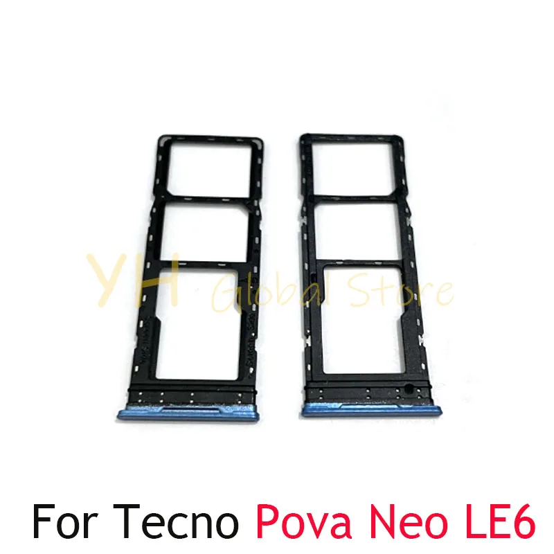 20PCS For Tecno Pova 2 3 Neo LD7 LF7 LE6 LE7 Sim Card Slot Tray Holder Sim Card Repair Parts