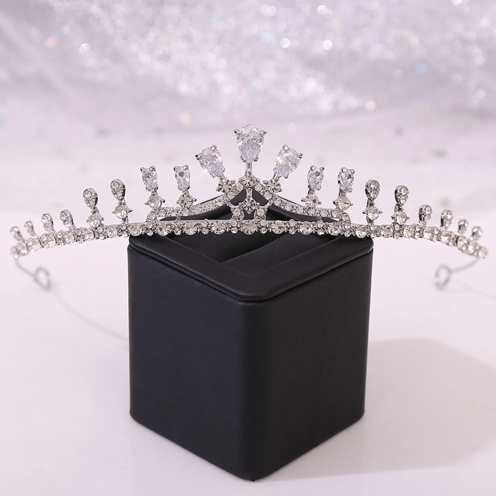 Sparkling Rhinestones Tiaras and Crowns Bride Wedding Hair Accessories Shiny Crystal Flower Headbands Hairbands Noiva Jewelry