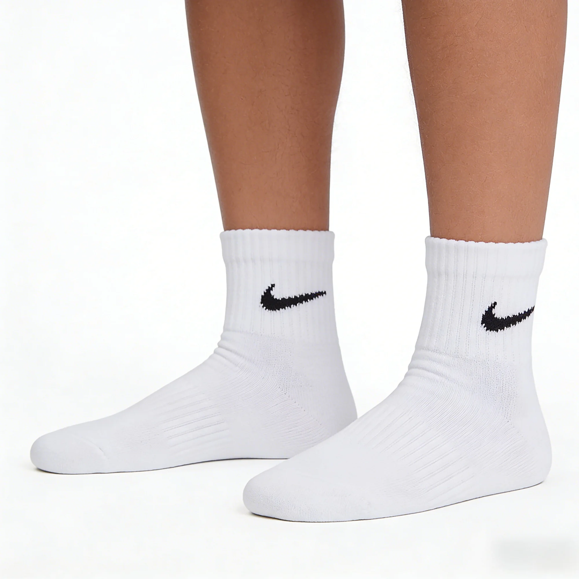 Nike Socks Nike Basketball Thickened Socks Sports Long Socks with Dri-FIT Technology for Breathability 3-Pack SX7667-100 view 3