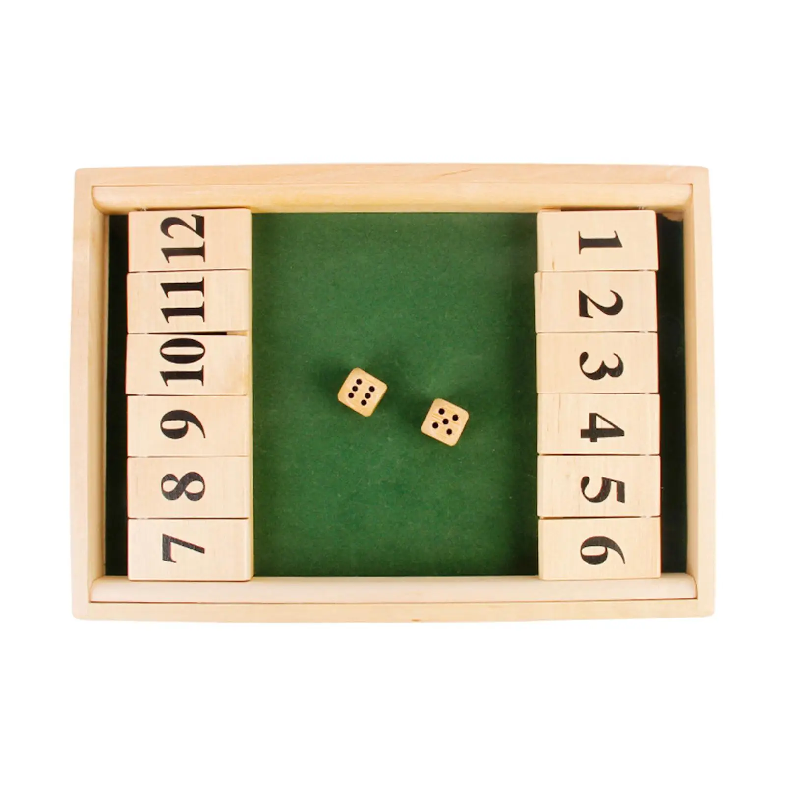 Wooden Shut the Box Board Game & 2 Players for Kids and Adults Family Traditional Games indoor Game Entertainment