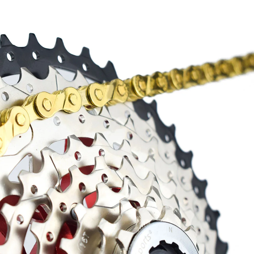 

1pcs Bicycle Chain Hollow Design Ultra-Light Anti-Rust Wear-Resistant Stretch Resistant Mountain Bike Road Bike Replacement