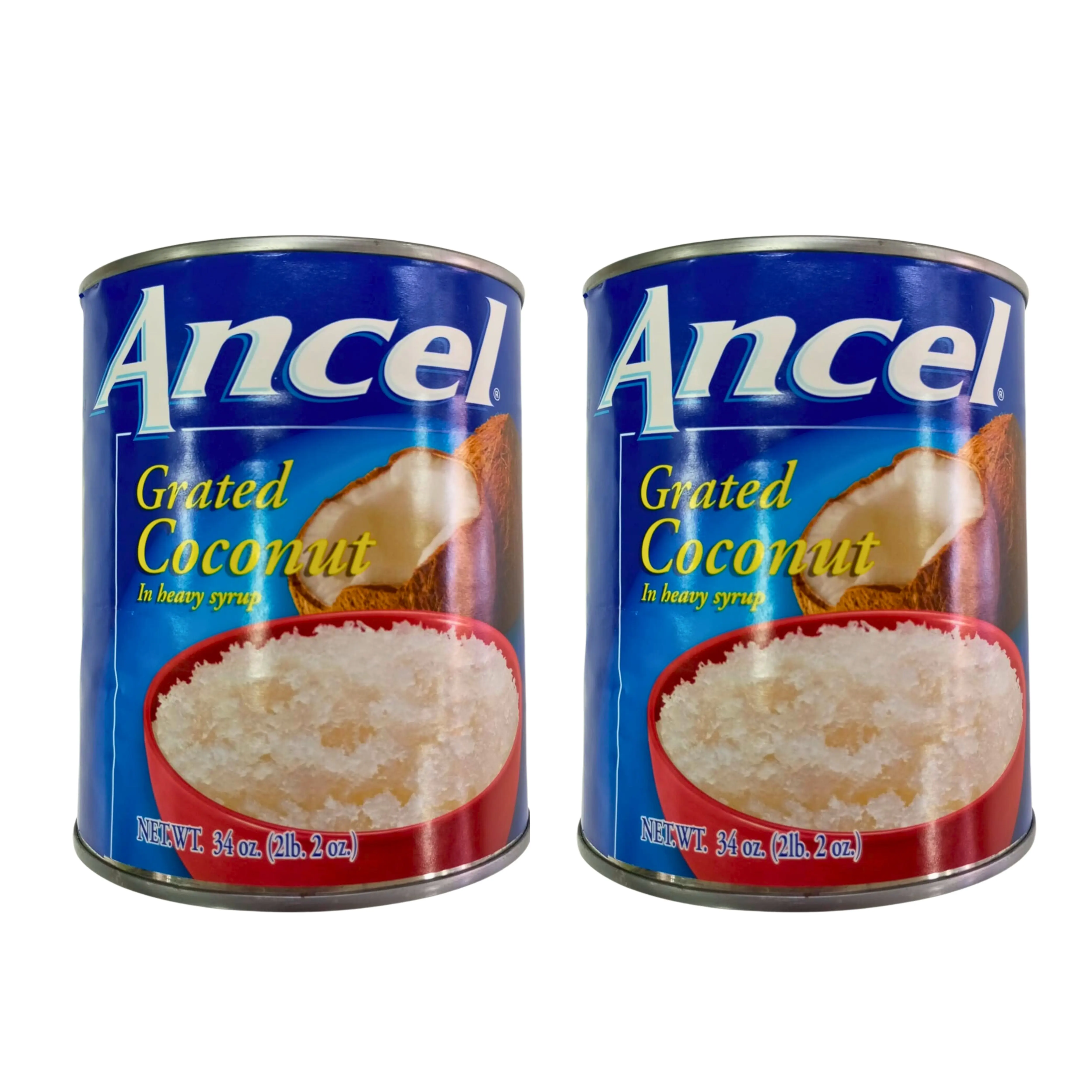 ANCEL GRATED COCONUT COCO RALLADO IN HEAVY SYRUP 34 OZ .ALTA CALIDAD