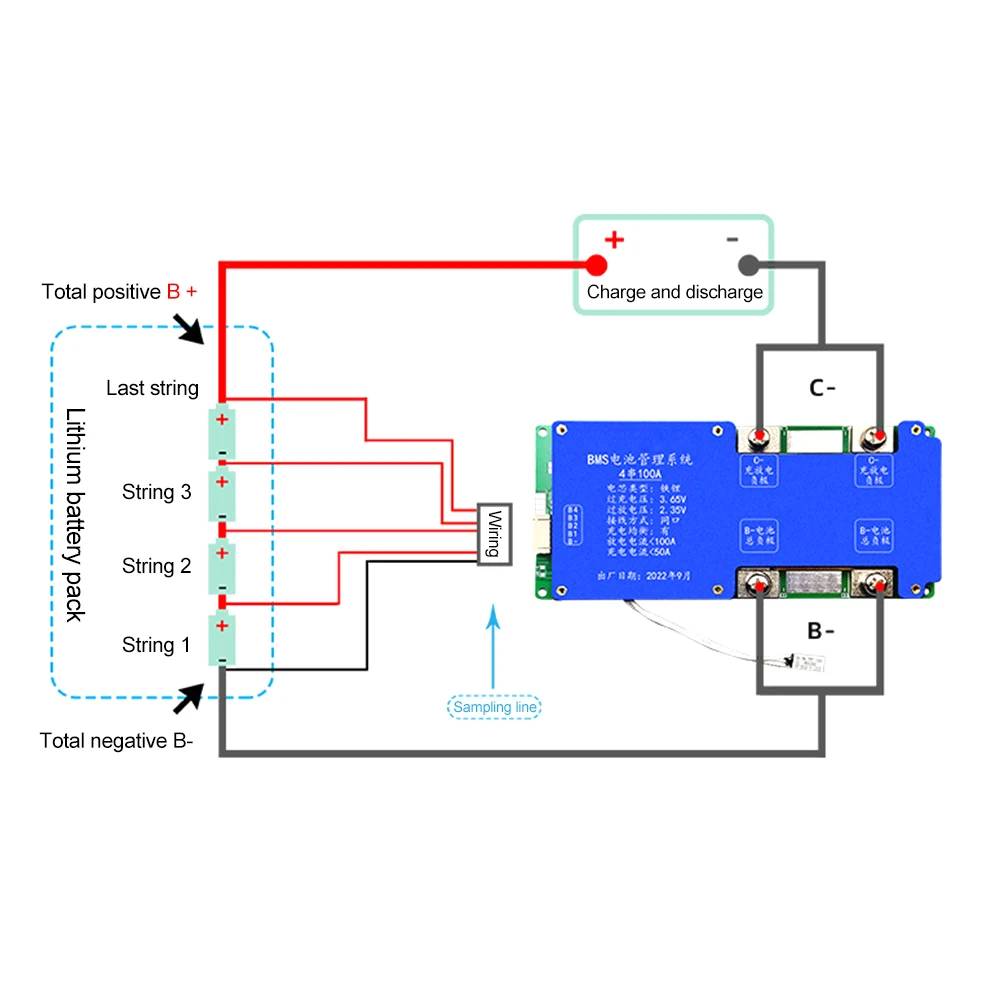 BMS 4S 8S 24V 100A LiFePO4 Battery Balance Charge Board Equalizer NTC Temperature Protection Equalizador For Escooter/Ebike