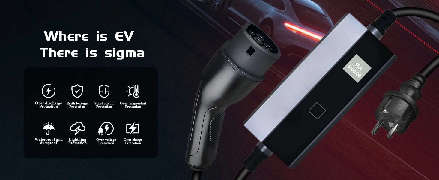 Kolanky Tragbares EV-Ladegerät, 16 A, 1P, 3,6 kW, Zeitverzögerung, Heimladung für Elektrofahrzeuge, Autos, insgesamt 5 m – Detail 1
