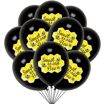 10/30個蜜蜂圖案12吋乳膠氣球,白色、黑色、黃色氣球裝飾套裝,適用於生日、嬰兒派對等場合 8 最佳銷售 嬰兒氣球 - №1