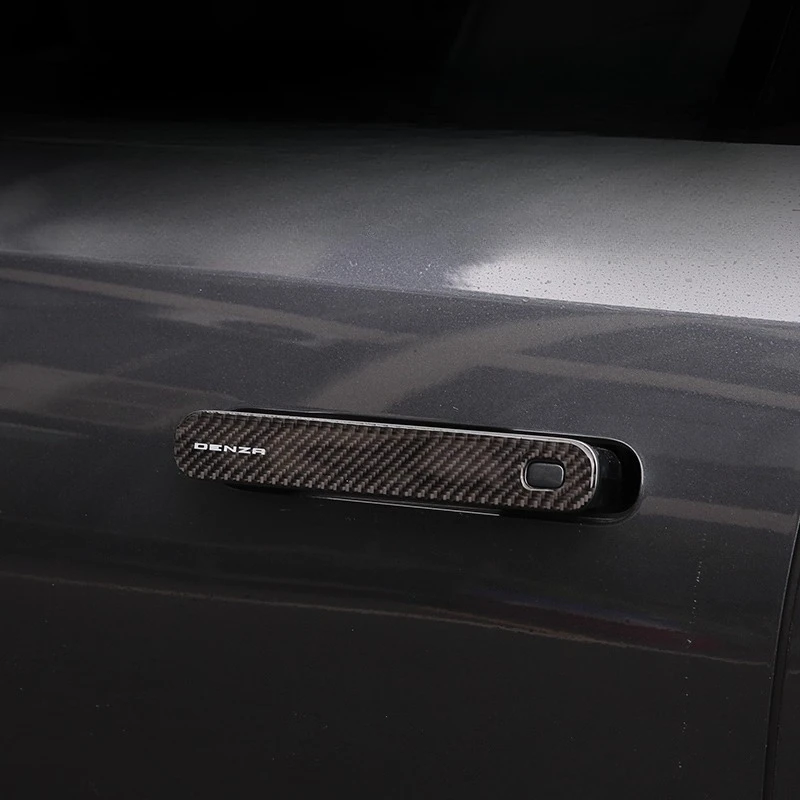 Für BYD DENZA N9 Türgriffaufkleber Kohlefasermuster Innen- und Außengriffe Aufkleber Innentür Handgelenkaufkleber