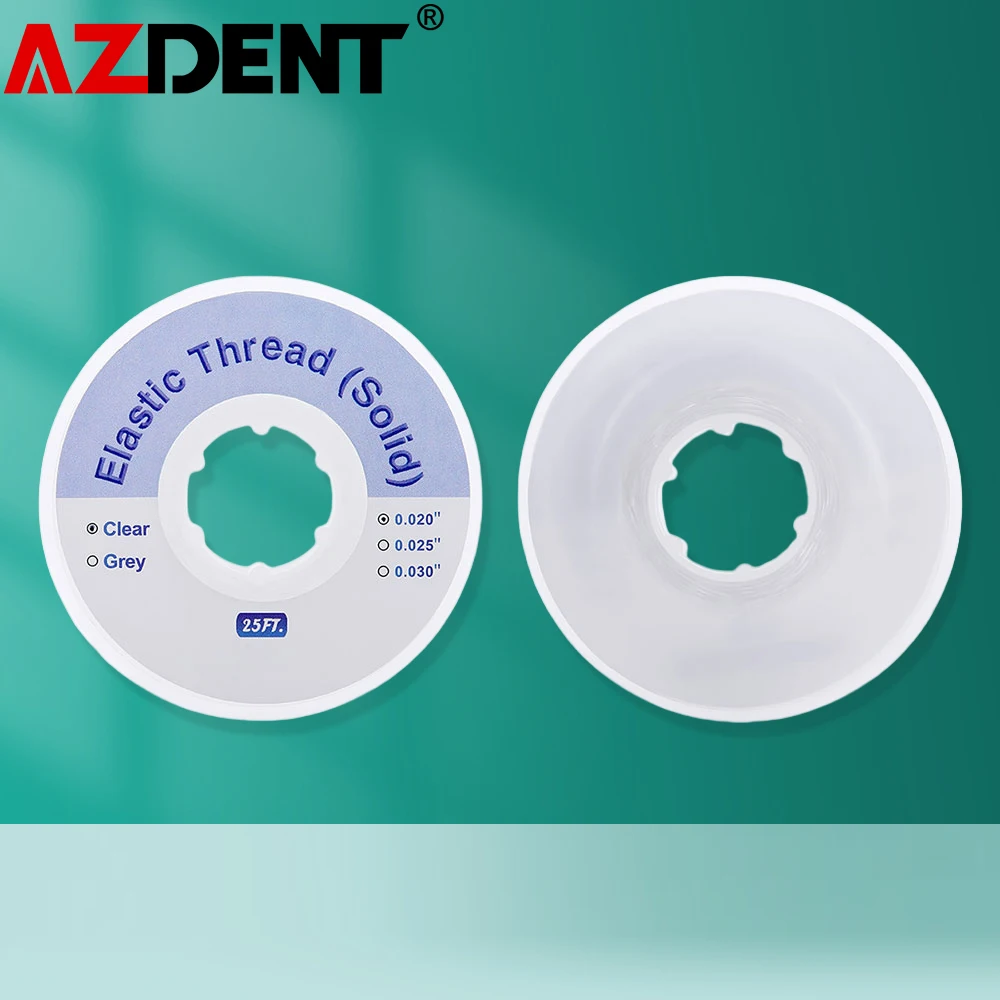 1szt Azdent Dental Ortho Elastic Thread Traction Ligature Power Tube Orthodontic Solid 0.020/0.025/0.030 Instrument stomatologiczny