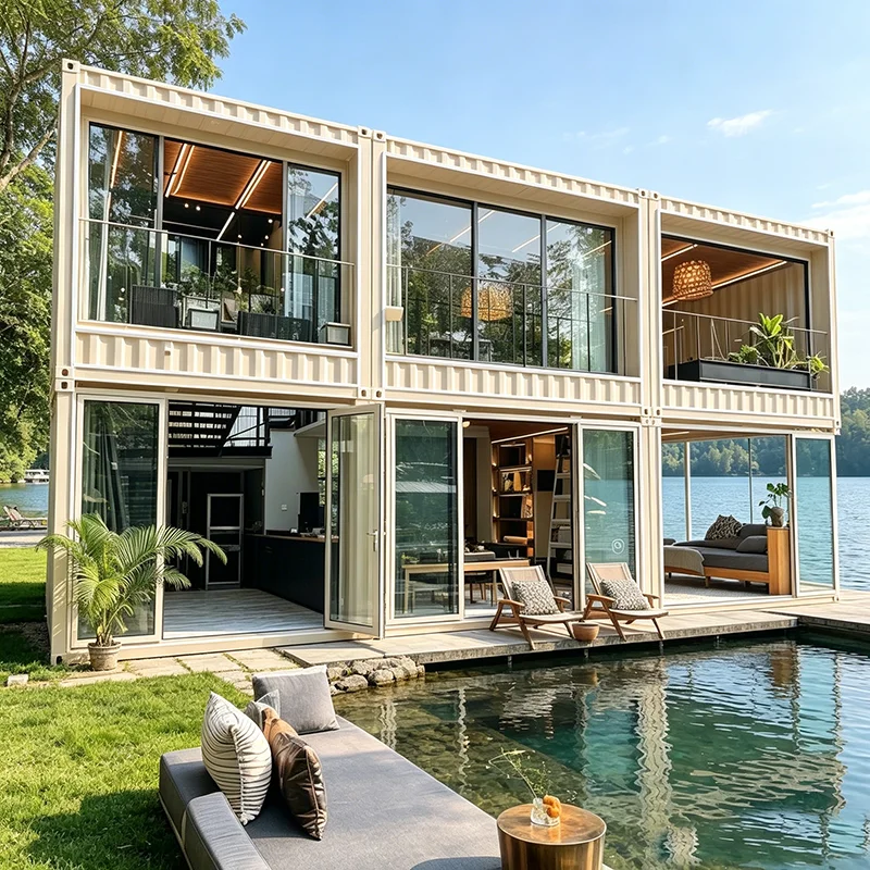 Customized Collapsible Container House 40ft Waterproof Eco-Friendly Durable Expandable Villa Temporary Living Mining Camp